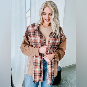 Oli & Hali plaid shacket NWT